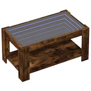Konferenční stolek s LED kouřový dub 93 x 53 x 45 cm kompozit - obrázek 3
