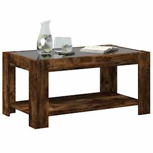 Konferenční stolek s LED kouřový dub 93 x 53 x 45 cm kompozit - obrázek 5
