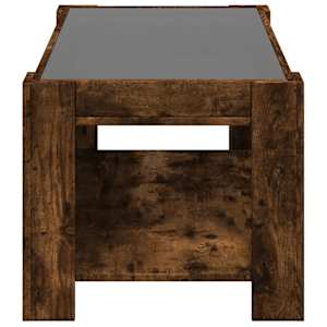 Konferenční stolek s LED kouřový dub 93 x 53 x 45 cm kompozit - obrázek 7