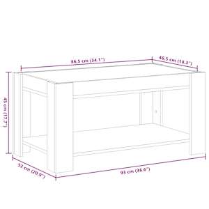 Konferenční stolek s LED hnědý dub 93x53x45 cm kompozitní dřevo - obrázek 13