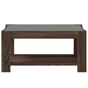 Konferenční stolek s LED hnědý dub 93x53x45 cm kompozitní dřevo - obrázek 6