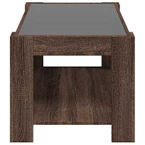Konferenční stolek s LED hnědý dub 93x53x45 cm kompozitní dřevo - obrázek 7
