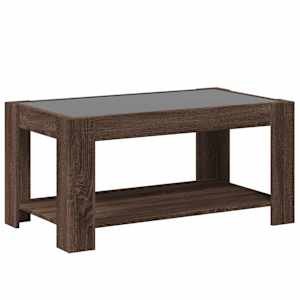 Konferenční stolek s LED hnědý dub 93x53x45 cm kompozitní dřevo - obrázek 8