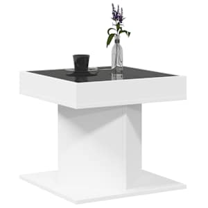 Konferenční stolek s LED bílý 50 x 50 x 45 cm kompozitní dřevo - obrázek 5