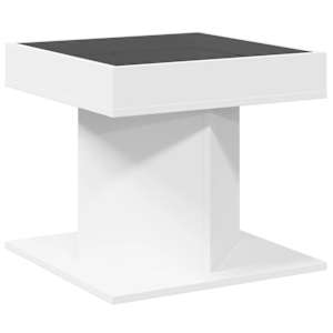 Konferenční stolek s LED bílý 50 x 50 x 45 cm kompozitní dřevo - obrázek 8
