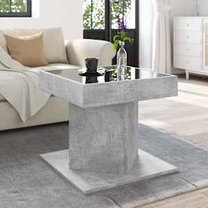 Konferenční stolek s LED betonově šedý 50 x 50 x 45 cm kompozit - obrázek 4