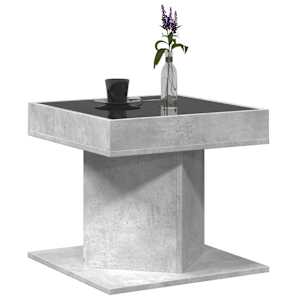 Konferenční stolek s LED betonově šedý 50 x 50 x 45 cm kompozit - obrázek 5