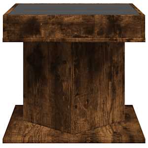 Konferenční stolek s LED kouřový dub 50 x 50 x 45 cm kompozit - obrázek 7