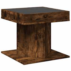 Konferenční stolek s LED kouřový dub 50 x 50 x 45 cm kompozit - obrázek 8