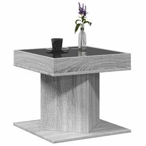 Konferenční stolek s LED šedý sonoma 50 x 50 x 45 cm kompozit - obrázek 5