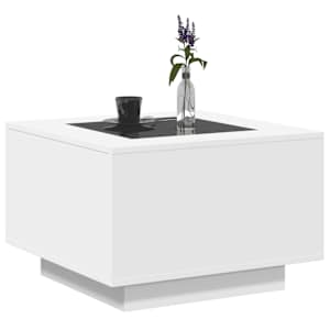 Konferenční stolek s LED bílý 60 x 60 x 40 cm kompozitní dřevo - obrázek 5