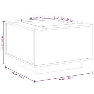 Konferenční stolek s LED dub sonoma 60 x 60 x 40 cm kompozit - obrázek 13