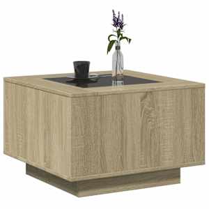 Konferenční stolek s LED dub sonoma 60 x 60 x 40 cm kompozit - obrázek 5
