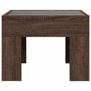 Konferenční stolek s Infinity LED hnědý dub 40 x 40 x 30 cm - obrázek 6