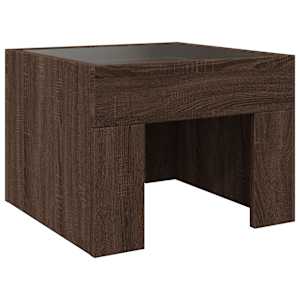 Konferenční stolek s Infinity LED hnědý dub 40 x 40 x 30 cm - obrázek 8