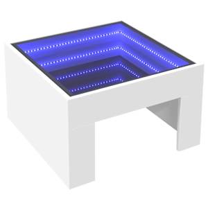 Konferenční stolek s Infinity LED bílý 50 x 50 x 30 cm - obrázek 3