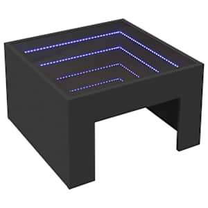 Konferenční stolek s Infinity LED černý 50 x 50 x 30 cm - obrázek 3