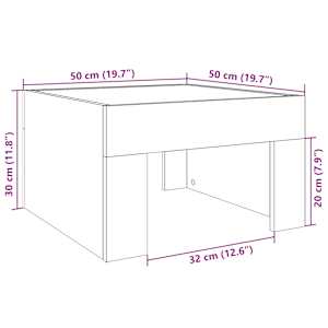 Konferenční stolek s Infinity LED černý 50 x 50 x 30 cm - obrázek 13