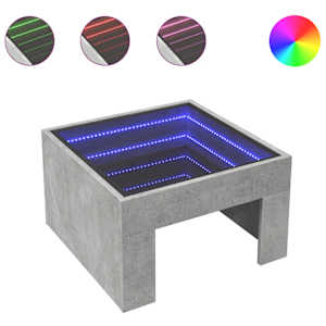 Konferenční stolek s Infinity LED betonově šedý 50 x 50 x 30 cm - obrázek 2