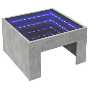 Konferenční stolek s Infinity LED betonově šedý 50 x 50 x 30 cm - obrázek 3