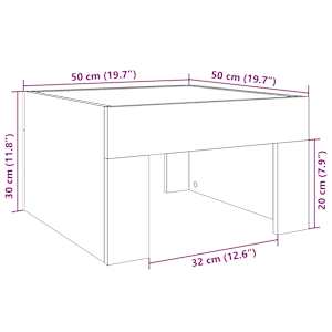 Konferenční stolek s Infinity LED betonově šedý 50 x 50 x 30 cm - obrázek 13