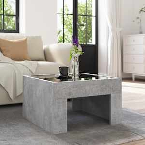Konferenční stolek s Infinity LED betonově šedý 50 x 50 x 30 cm - obrázek 4
