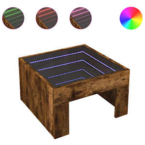 Konferenční stolek s Infinity LED kouřový dub 50 x 50 x 30 cm - obrázek 2