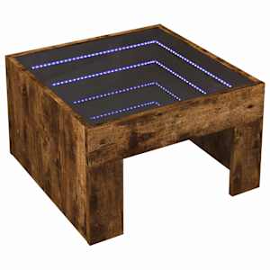 Konferenční stolek s Infinity LED kouřový dub 50 x 50 x 30 cm - obrázek 3