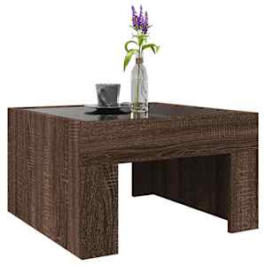 Konferenční stolek s Infinity LED hnědý dub 50 x 50 x 30 cm - obrázek 5