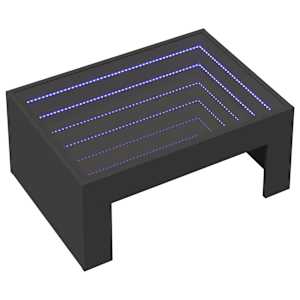Konferenční stolek s Infinity LED černý 70 x 50 x 30 cm - obrázek 3