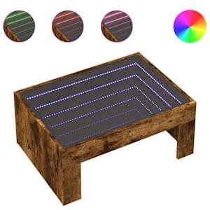 Konferenční stolek s Infinity LED kouřový dub 70 x 50 x 30 cm - obrázek 2