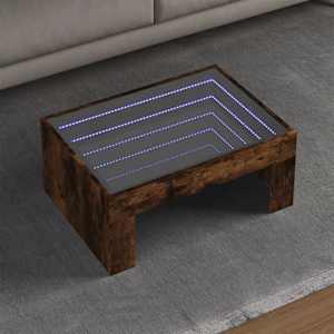 Konferenční stolek s Infinity LED kouřový dub 70 x 50 x 30 cm - obrázek 1