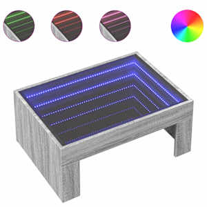 Konferenční stolek s Infinity LED šedý sonoma 70 x 50 x 30 cm - obrázek 2