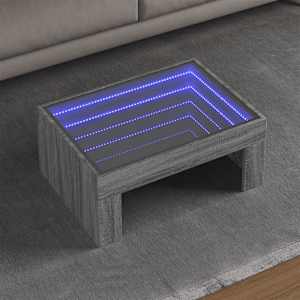 Konferenční stolek s Infinity LED šedý sonoma 70 x 50 x 30 cm - obrázek 1