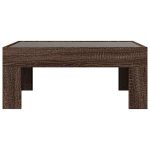 Konferenční stolek s Infinity LED hnědý dub 70 x 50 x 30 cm - obrázek 6