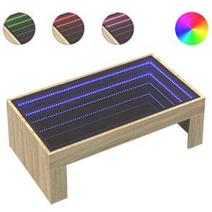 Konferenční stolek s Infinity LED dub sonoma 90 x 50 x 30 cm - obrázek 2