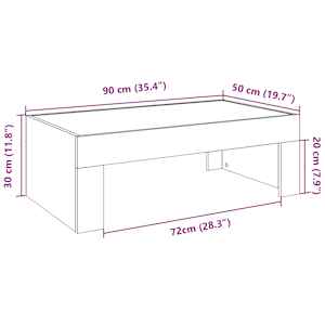 Konferenční stolek s Infinity LED dub sonoma 90 x 50 x 30 cm - obrázek 13