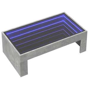 Konferenční stolek s Infinity LED betonově šedý 90 x 50 x 30 cm - obrázek 3
