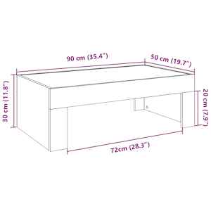 Konferenční stolek s Infinity LED betonově šedý 90 x 50 x 30 cm - obrázek 13