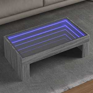 Konferenční stolek s Infinity LED šedý sonoma 90 x 50 x 30 cm - obrázek 1