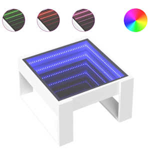 Konferenční stolek s Infinity LED bílý 50 x 53 x 30 cm - obrázek 2