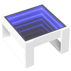 Konferenční stolek s Infinity LED bílý 50 x 53 x 30 cm - obrázek 3