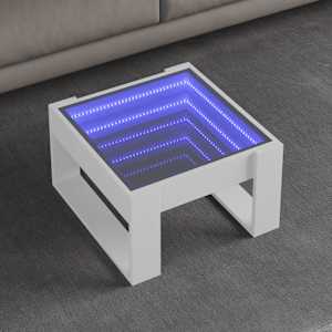 Konferenční stolek s Infinity LED bílý 50 x 53 x 30 cm - obrázek 1