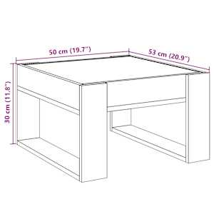 Konferenční stolek s Infinity LED černý 50 x 53 x 30 cm - obrázek 13