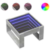 vidaXL kohvilaud LED-tuledega, betoonhall, 50x53x30 cm
