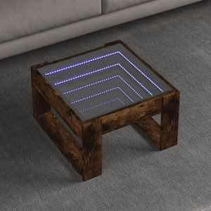 Konferenční stolek s Infinity LED kouřový dub 50 x 53 x 30 cm - obrázek 1