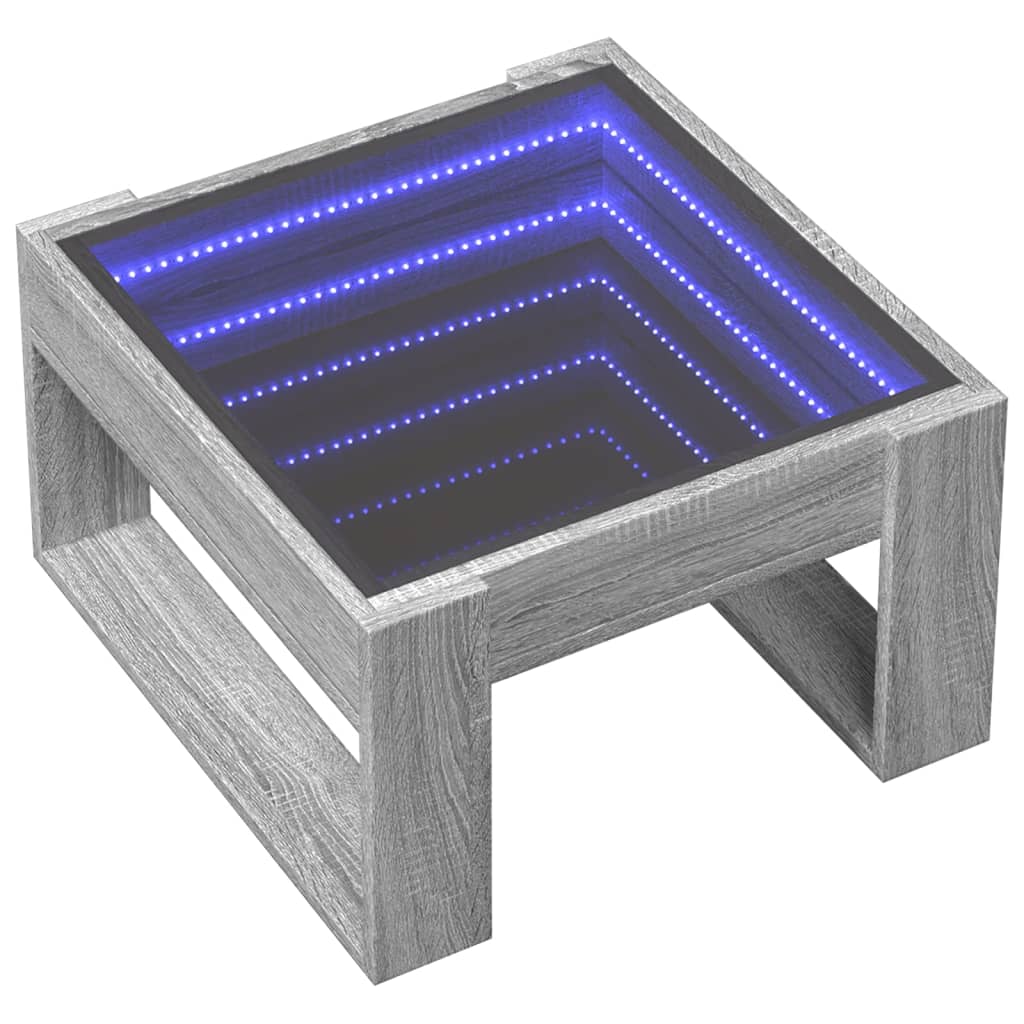Thumbnail - vidaXL Couchtisch mit Infinity-LED Grau Sonoma 50x53x30 cm