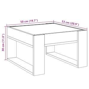 Konferenční stolek s Infinity LED šedý sonoma 50 x 53 x 30 cm - obrázek 13