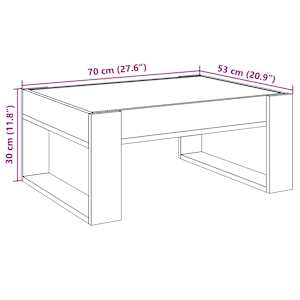 Konferenční stolek s Infinity LED bílý 70 x 53 x 30 cm - obrázek 13
