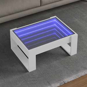 Konferenční stolek s Infinity LED bílý 70 x 53 x 30 cm - obrázek 1